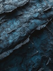 Poster - Moody Charcoal Black Sky Blue Contrast Abstract Artworkslyfer9025