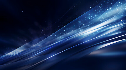Digital technology blue silver wave curve abstract poster web page PPT background