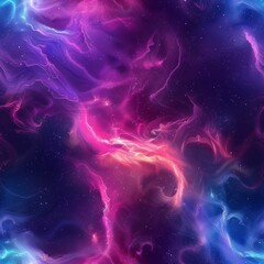 Wall Mural - vibrant cosmic nebula: colorful space background with celestial elements