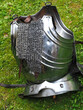Parts of a knight's armor from the Middle Ages
