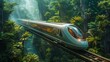 Blending Technology and Environment: Maglev Train in Motion, generative ai