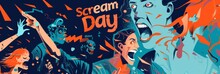 Illustration With Text To Commemorate Scream Day