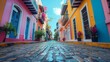 Charming Streets of Old San Juan, generative ai