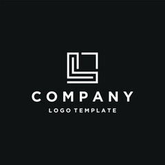 Poster - Initial Letter L Square with Modern Arrow For Finance Business Marketing Logo Design
