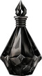 black potion bottle,magic potion fantasy bottle isolated on white or transparent background,transparency 