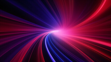 Wall Mural - Abstract red and blue light background on black background, futuristic tech energy concept illustration