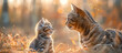 Cat and Kitten: Cats are independent and agile carnivorous mammals valued as pets for their hunting abilities and companionship. Kittens are the offspring of cats