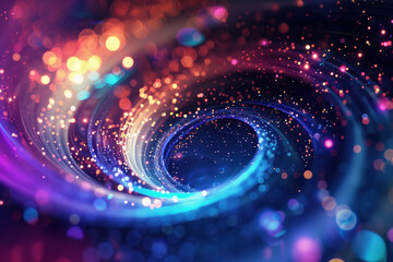 Poster - Abstract background with lights. A slide background for showcasing digital and creative content. Background image. Created with Generative AI technology.