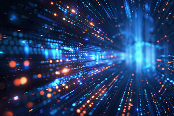 Poster - Abstract background with lights. A slide background for showcasing digital and creative content. Background image. Created with Generative AI technology.