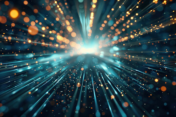 Poster - Abstract background with lights. A slide background for showcasing digital and creative content. Background image. Created with Generative AI technology.
