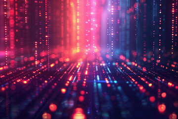 Poster - Abstract background with lights. A slide background for showcasing digital and creative content. Background image. Created with Generative AI technology.