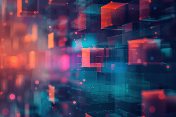 Poster - Abstract background with lights. A slide background for showcasing digital and creative content. Background image. Created with Generative AI technology.
