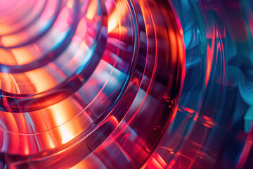 Poster - Abstract background with lights. A slide background for showcasing digital and creative content. Background image. Created with Generative AI technology.