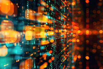 Poster - Abstract background with lights. A slide background for showcasing digital and creative content. Background image. Created with Generative AI technology.