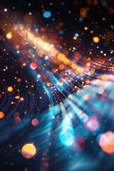 Poster - Abstract background with lights. A slide background for showcasing digital and creative content. Background image. Created with Generative AI technology.