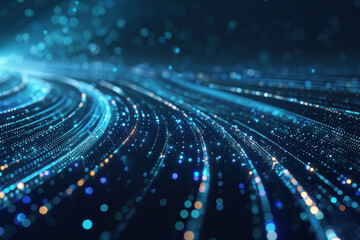 Poster - Abstract background with lights. A slide background for showcasing digital and creative content. Background image. Created with Generative AI technology.