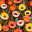 Bold Abstract Bright Floral Pattern