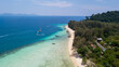 Aerial view of Koh Kradan, Trang Thailand.The untouched natural beauty of the beach,