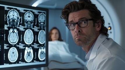 Poster - Professional Reviewing Brain Scans