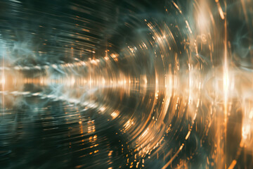 Poster - Abstract background with reflections and caustics. Hi-tech. Futuristic background image. Created with Generative AI technology.