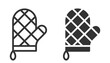 Kitchen glove icon. Vector illustration.