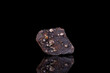 rare Wardite crystal from Rapid Creek, Dawson, Yukon, Canada. photography isolated on black background. macro detail close-up rough raw unpolished semi-precious gemstone.
