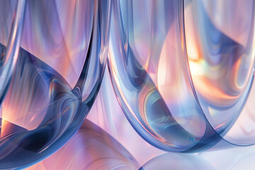 Poster - Abstract background with reflections and caustics. Hi-tech. Futuristic background image. Created with Generative AI technology.