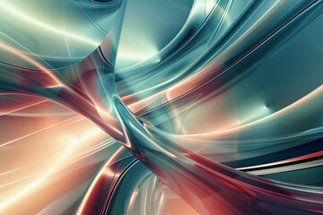Poster - Abstract background with reflections and caustics. Hi-tech. Futuristic background image. Created with Generative AI technology.