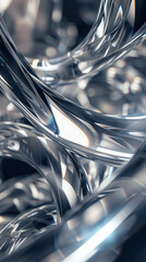 Poster - Abstract background with reflections and caustics. Hi-tech. Futuristic background image. Created with Generative AI technology.