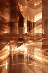 Poster - Abstract background with reflections and caustics. Hi-tech. Futuristic background image. Created with Generative AI technology.