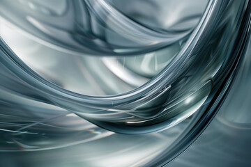 Poster - Abstract background with reflections and caustics. Hi-tech. Futuristic background image. Created with Generative AI technology.