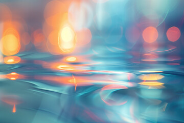 Poster - Abstract background with reflections and caustics. Hi-tech. Futuristic background image. Created with Generative AI technology.