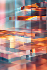 Poster - Abstract background with reflections and caustics. Hi-tech. Futuristic background image. Created with Generative AI technology.