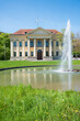 Munich mansion Prinz-Carl-Palais, with pond and fountain. Maxvorstadt district