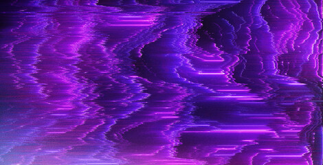 Aufkleber - 4K Beautiful color gradient background with data mosh glitch noise. Abstract pastel holographic blurred grainy gradient banner background texture Colorful digital grain soft noise effect Nostalgia