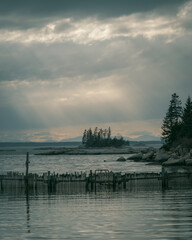 Poster - Dramatic storm clouds in Stonington, Maine