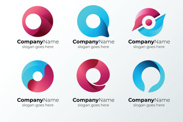 Corporate business brand company logo design  elegant label design badge design set
