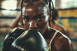 female afro boxers in a ring ready to compete