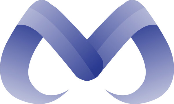 Letter M Logo Design Template Icon  abstract 3d logo.