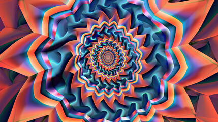 Optically illusion psychedelic design