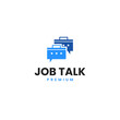 Job talk logo design illustration idea