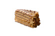 Piece of delicious sweet esterhazy cake with nuts and cream