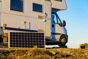 Poster - Solar photovoltaic panel at camper vehicle