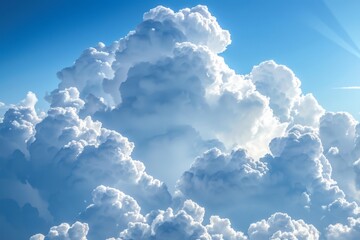 Blue skies sky white fluffy clouds beautiful summer spring weather sunny day happiness joy background cumulus cloud meditation meteorology realistic soft shapes