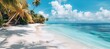 Luxurious beach relaxation  opulent palms, a haven for discerning aesthetes seeking indulgence
