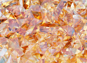 Poster - Luxury Abstract Realistic Red Crystal Texture Reflection Close Up Background 3D rendering	
