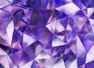 Poster - Luxury Abstract Realistic Purple Crystal Texture Reflection Close Up Background 3D rendering	
