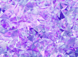 Poster - Luxury Abstract Realistic Purple Crystal Texture Reflection Close Up Background 3D rendering	
