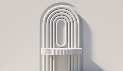 Poster - Abstract white platform podium showcase for product display 3d rendering	
