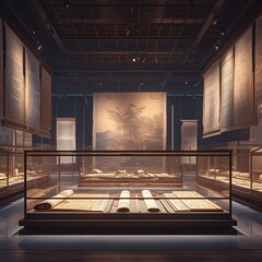 Premium Collection of Chinese Artworks: Masterpieces in a Luxurious Gallery Setting